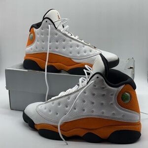 Air Jordan 13 Retro Starfish White Orange Black Size 10.5 (414571-108)